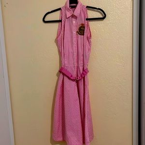 Ralph Lauren Sport  Equestrian Pinstripe Derby Sundress Size 2 circle dress
